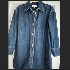 Madewell denim oversized shirt dress